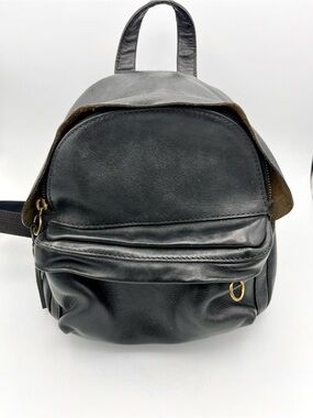 MADEWELL backpack Lorimer black Italian leather gold tone hardware